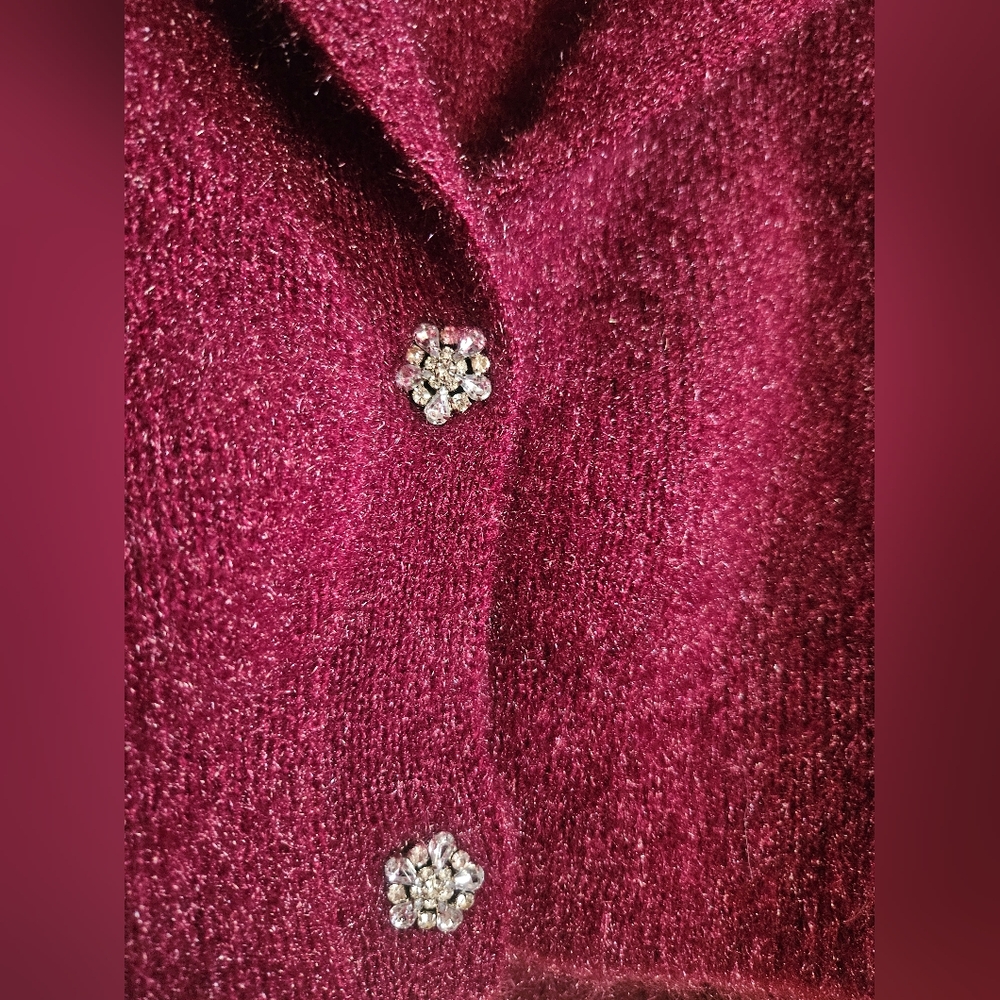 House of Harlow 1960 large burgundy  sweater set